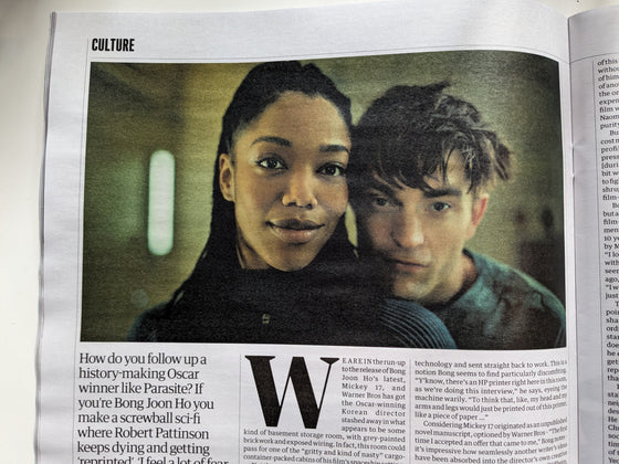 GUARDIAN SATURDAY Magazine 22/02/2024 BONG JOON HO Robert Pattinson Mos Def