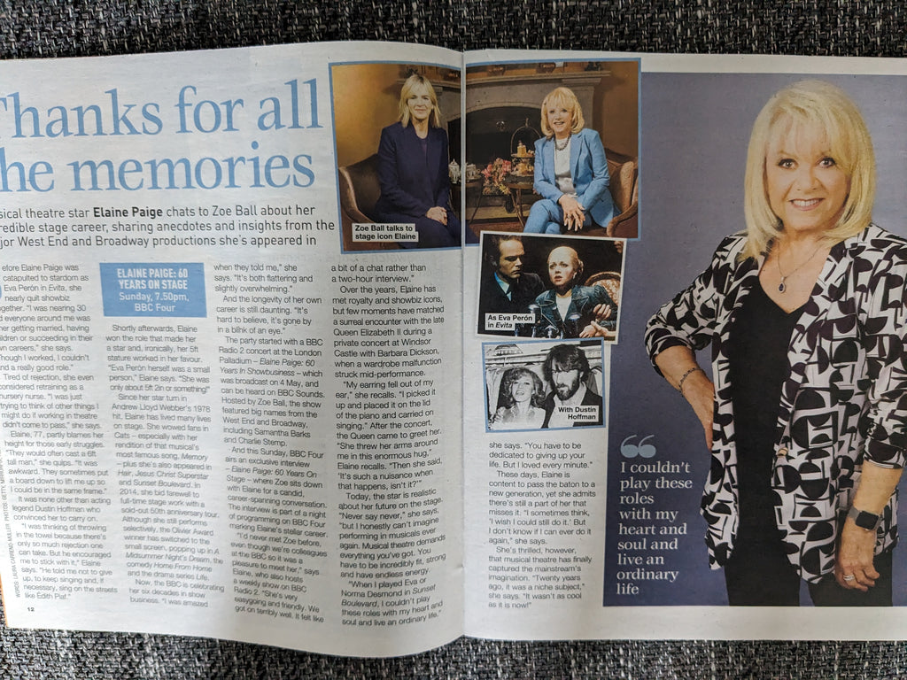 SATURDAY Magazine 10th May 2025 ELAINE PAIGE 60 Years