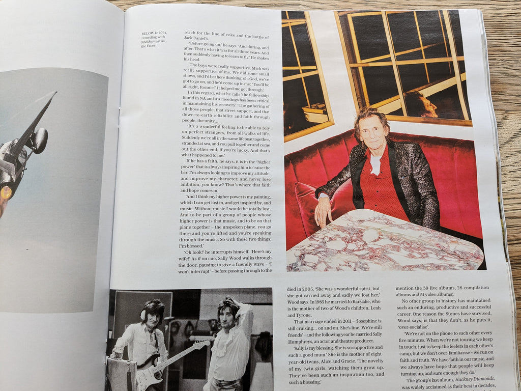 TELEGRAPH LUXURY Magazine 17th May 2025 Ronnie Wood Rolling Stones Simone Ashley