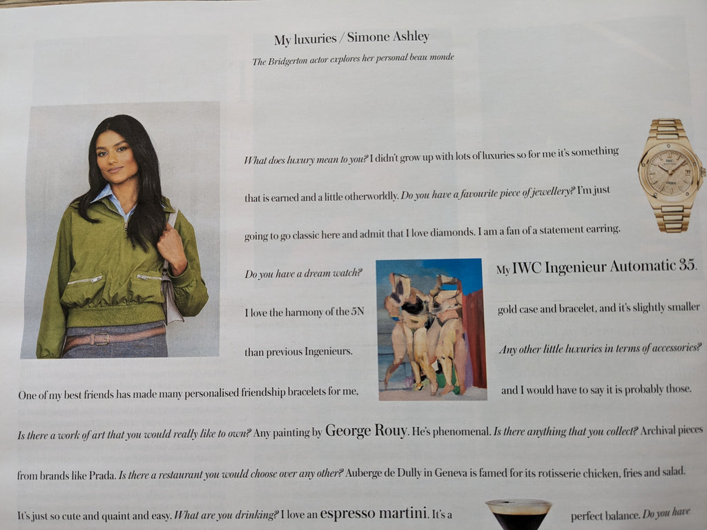 TELEGRAPH LUXURY Magazine 17th May 2025 Ronnie Wood Rolling Stones Simone Ashley