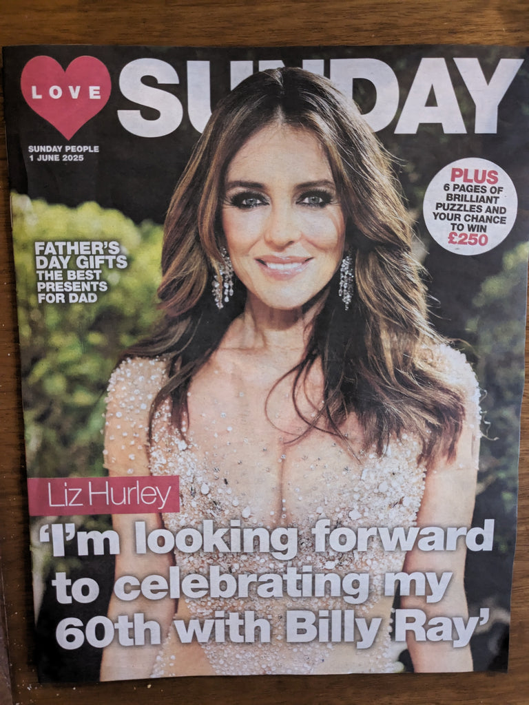 Love Sunday Magazine 1st June 2025 Elizabeth Hurley