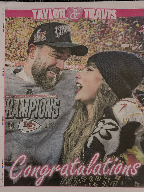 TAYLOR SWIFT & TRAVIS KELCE ENGAGEMENT Daily Mirror Souvenir Pullout