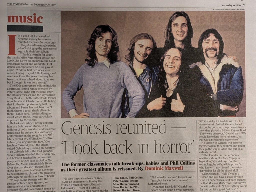 Times Saturday Review 27-September 2025 LOUIS PARTRIDGE Jodie Whittaker Genesis