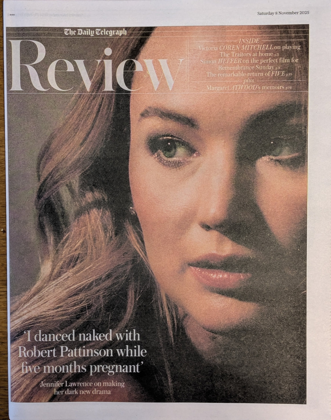 Telegraph Review 8th November 2025 JENNIFER LAWRENCE Robert Pattinson Five Cleo Rocos