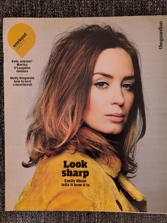 GUARDIAN WEEKEND Mag 03/01/2015 Emily Blunt Cover Devil Wears Prada