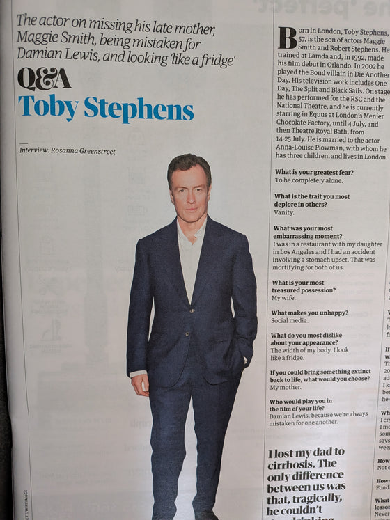 Guardian Saturday Magazine June 13 2026 - Toby Stephens