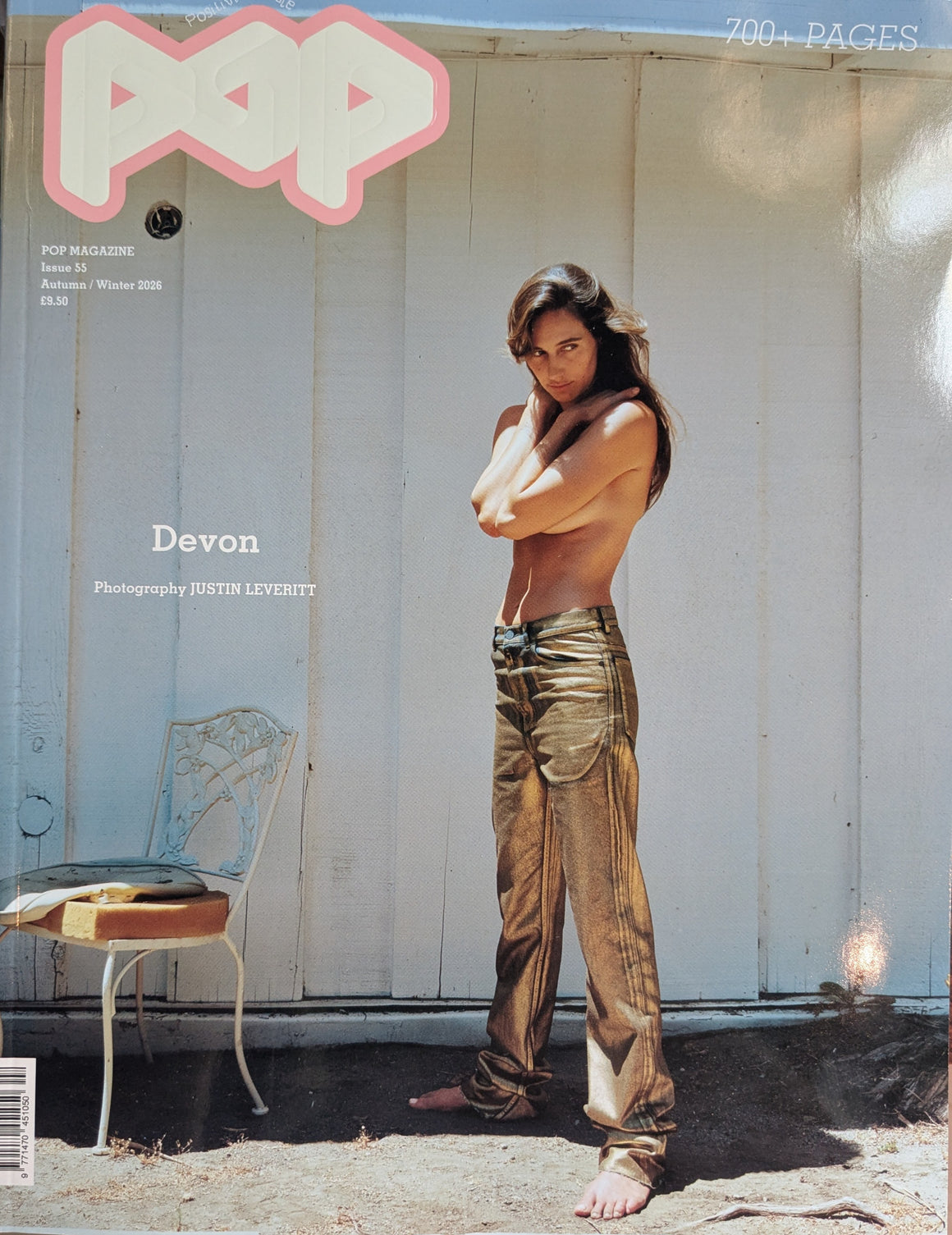 POP Magazine Issue 55 - Autumn / Winter 2026 - Devon Lee Carlson Cover #2 By Justin Leveritt