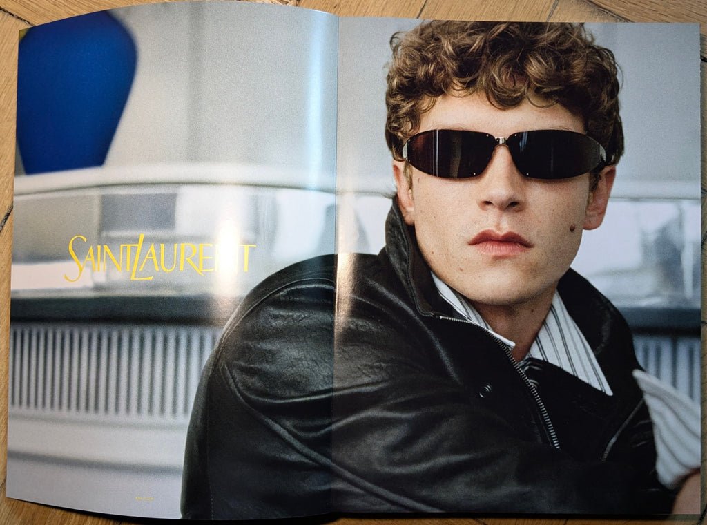 Behind The Blinds Magazine Issue 21 Lost Paradise 2026 - Connor Storrie Saint Laurent Ad back cover, inside