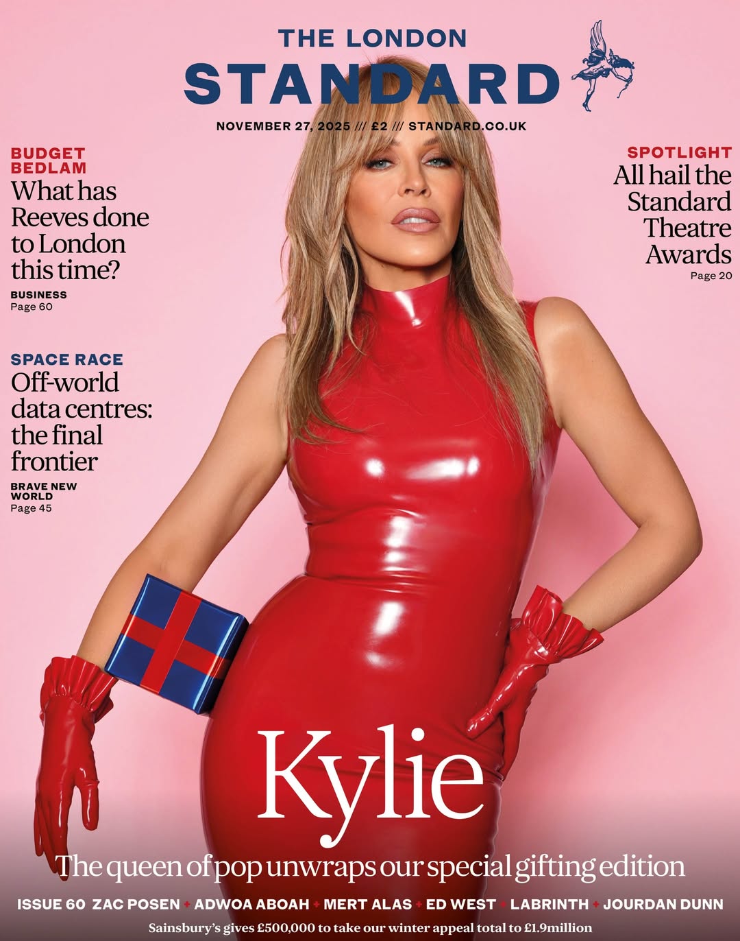 Kylie Minogue The London Standard UK Newspaper November 27th 2025