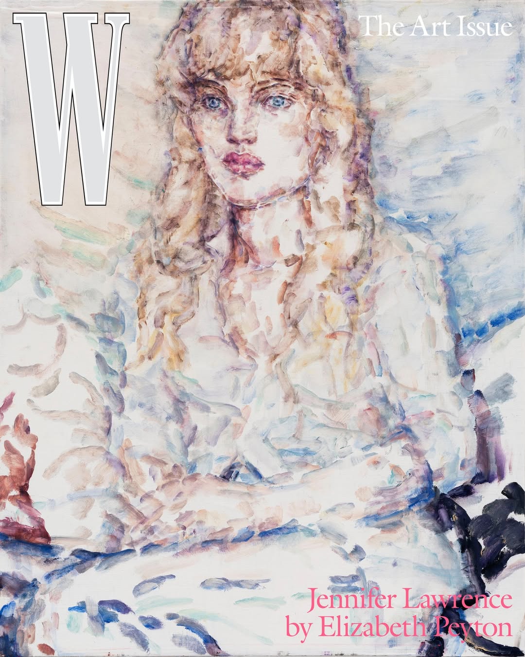 Jennifer Lawrence - W MAGAZINE - THE ART ISSUE VOL6 2025 - Art Cover by Elizabeth Payton (See Description)
