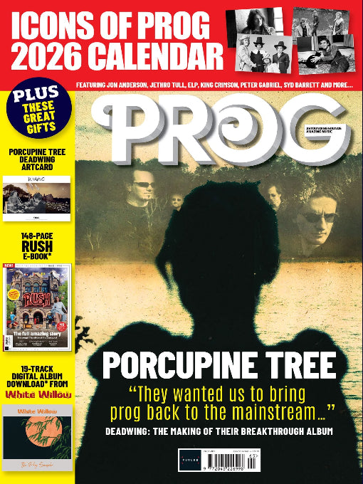 Prog Magazine (UK) - November 2025 (165) - Porcupine Tree, Steven Wilson - Prog 2026 Calendar, Art Card, Rush eBook, 19 Track digital Album
