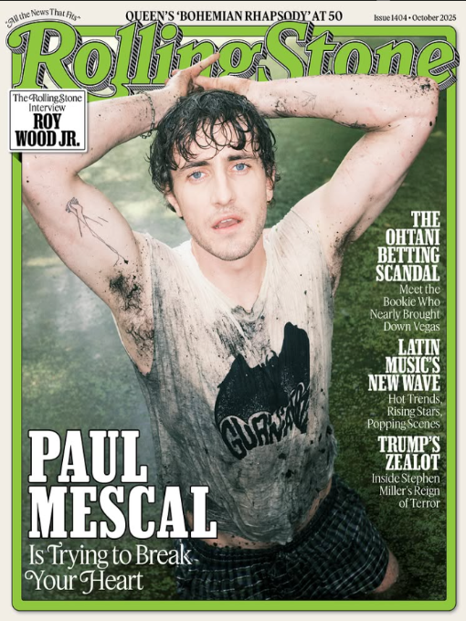 Paul Mescal - ROLLING STONE MAGAZINE - October 2025 - NEW