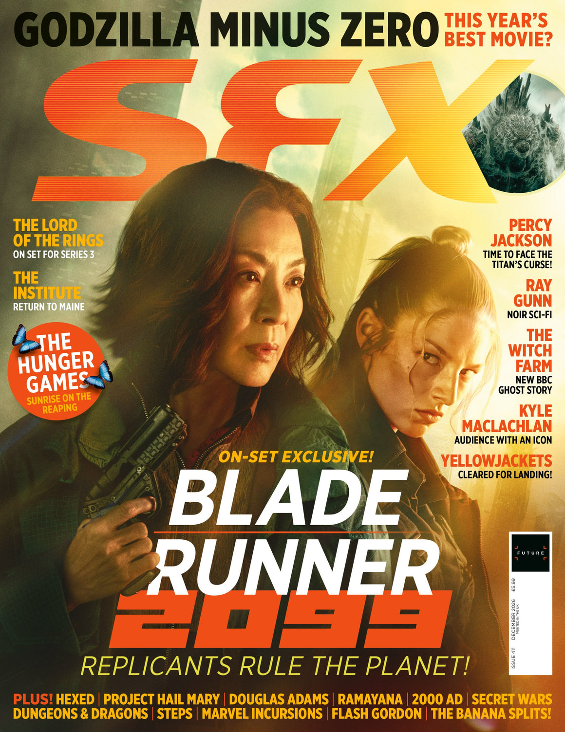 SFX Magazine (UK) #411 December 2026 - Blade Runner 2099 - Michelle Yeoh - Hunter Schafer
