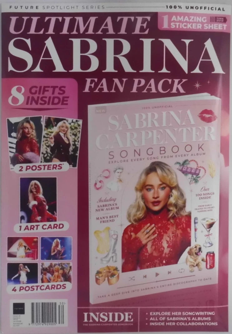 Ultimate Sabrina Carpenter Songbook Fan Pack - Includes 7 exclusive gifts, Art card, Posters, Postcards