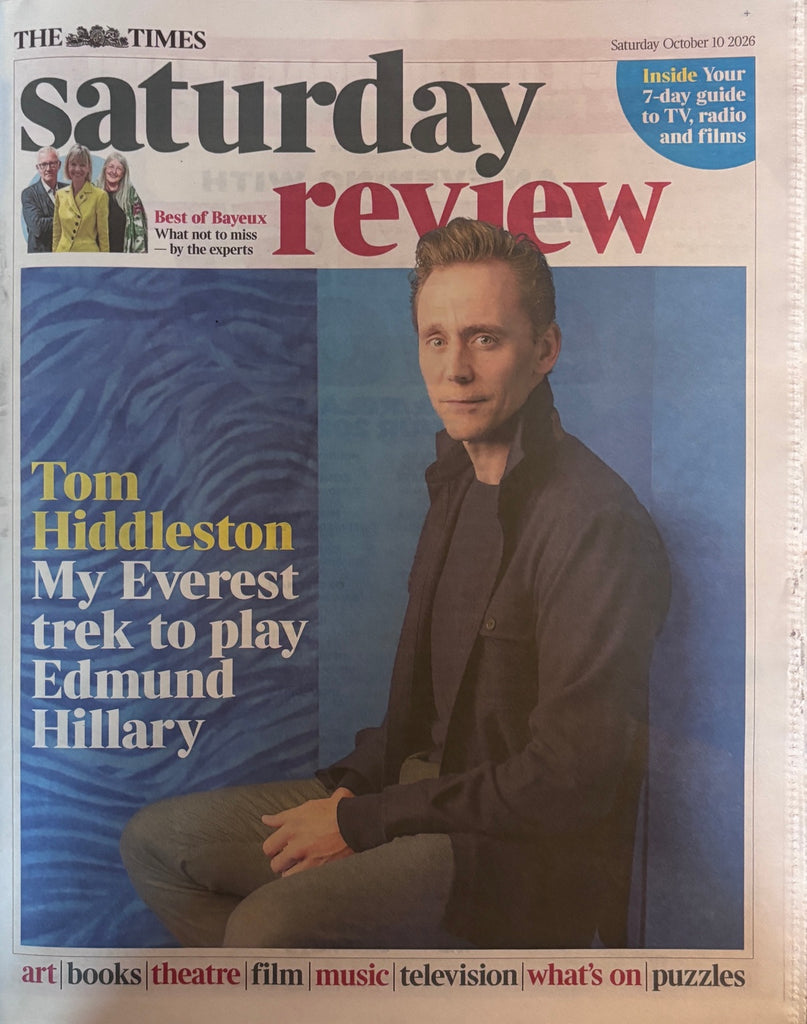 The Times Saturday Review 10 October 2026 Tom Hiddleston