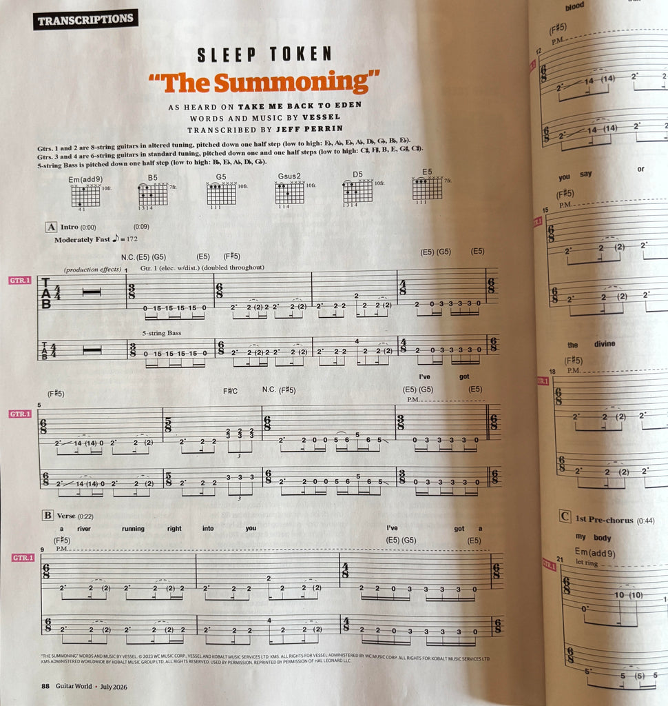 Guitar World Magazine Issue 7 July 2026: RUSH - Sleep Token