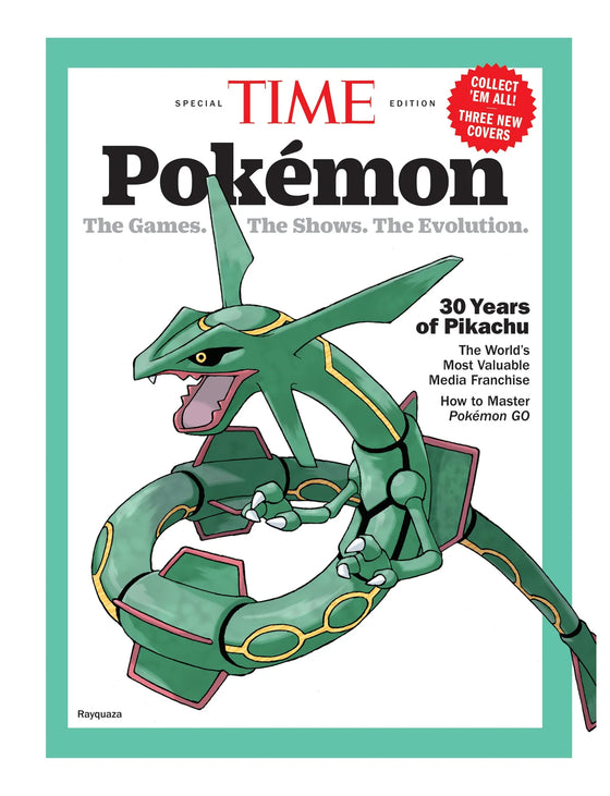 TIME Special Edition: Pokémon, 30 Years of Pikachu - Rayquaza cover