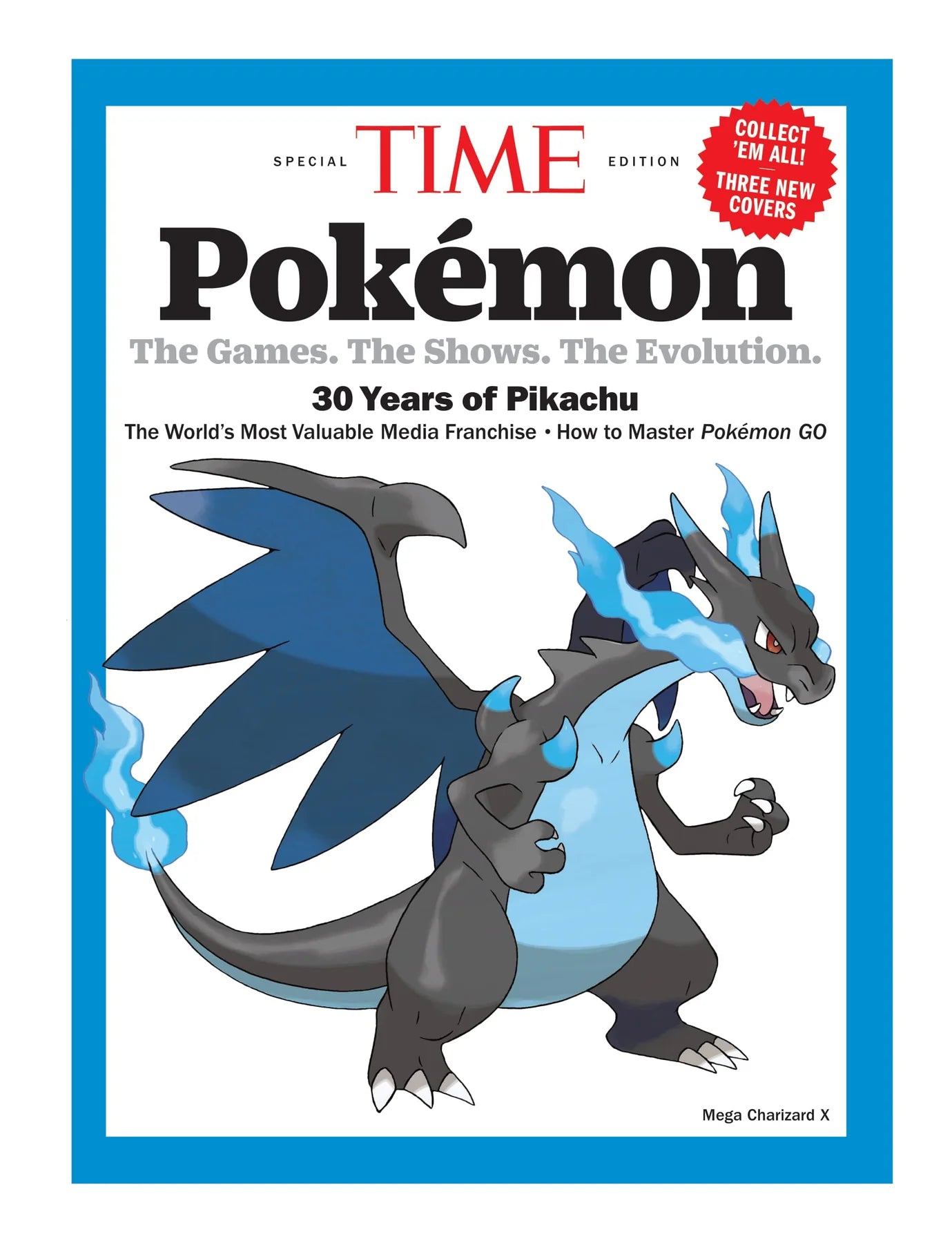 mega charizard card pokemon TIME Special Edition: Pokémon, 30 Years of Pikachu - Mega Charizard X
