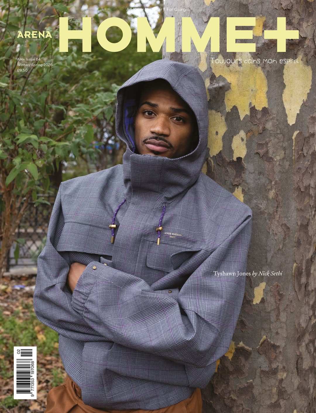 Arena Homme+ magazine Winter/Spring 2026 Tyshawn Jones by Nick Sethi