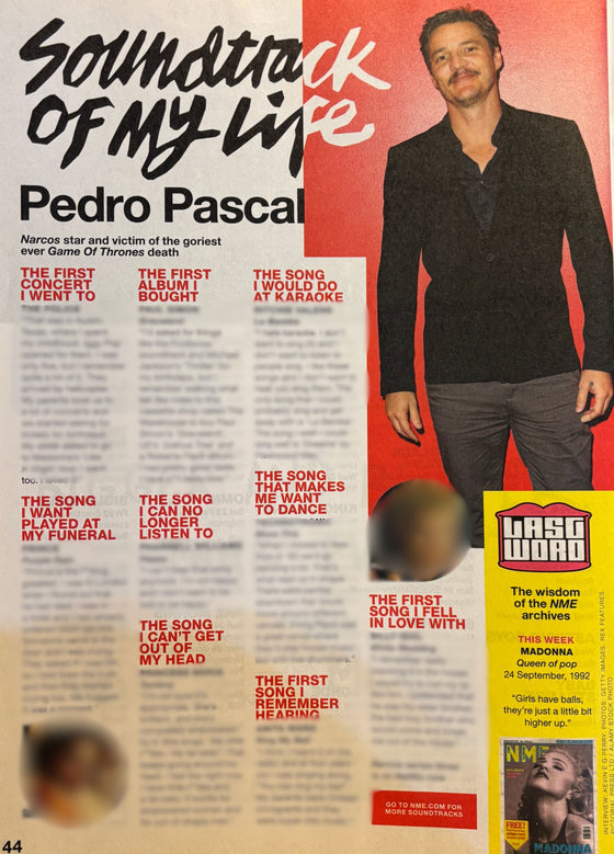 NME Magazine September 22 2017 Marilyn Manson Cover World Exclusive - Pedro Pascal