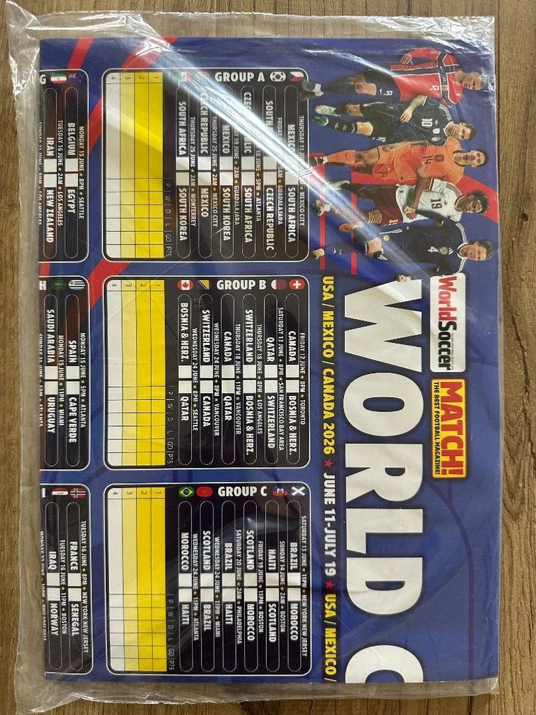 WORLD SOCCER 2026 Collector's Issue + FREE Giant WALL CHART Global Football NSW