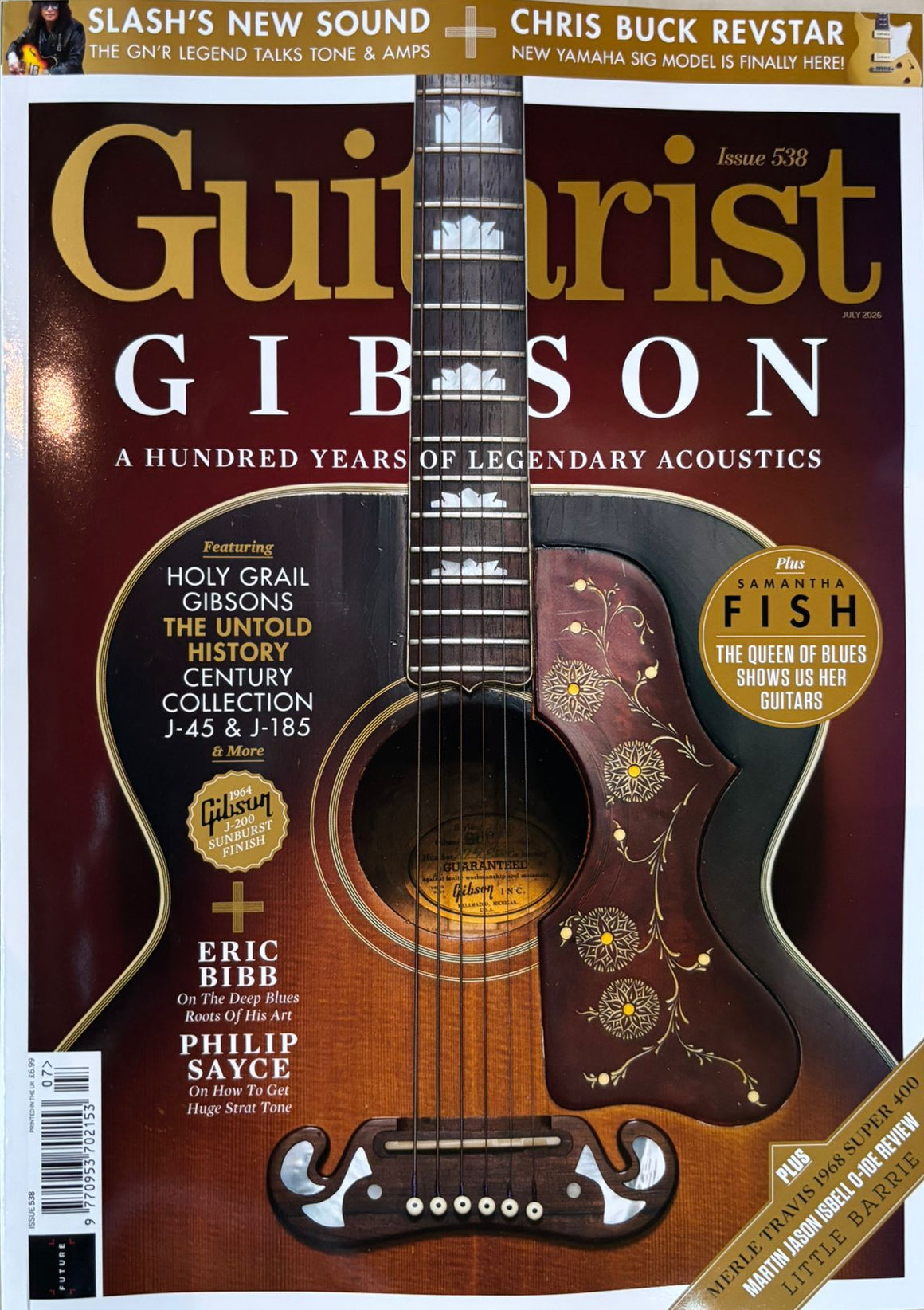 Guitarist Issue 538 July 2026 - Gibson Guitar - Slash - Guns And Roses