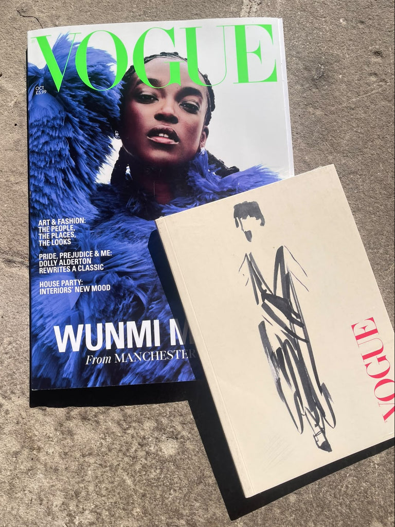 British Vogue Magazine October 2026 - Wunmi Mosaku + Cream Vogue Notebook