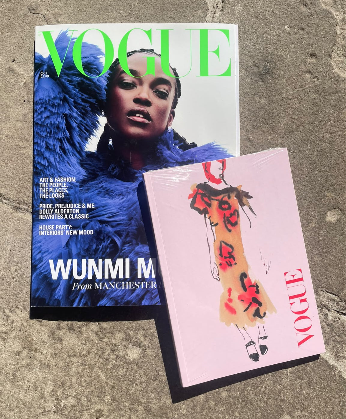 British Vogue Magazine October 2026 - Wunmi Mosaku + Pink Vogue Notebook