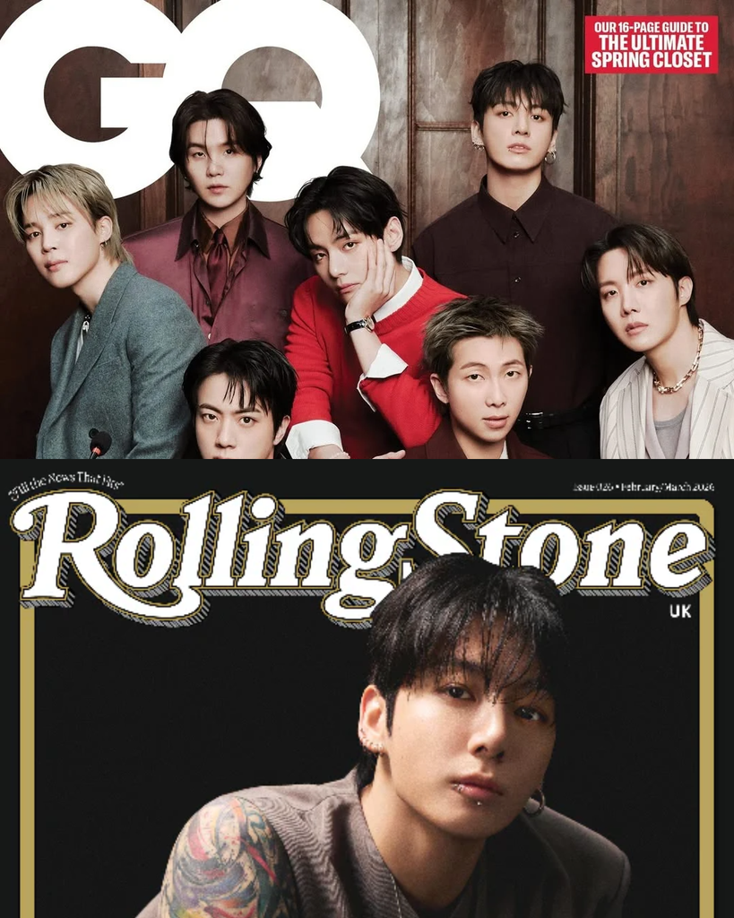 BTS Bundle: British GQ March 2026 + Rolling Stone UK Jung Kook (Dec Jan 2026)