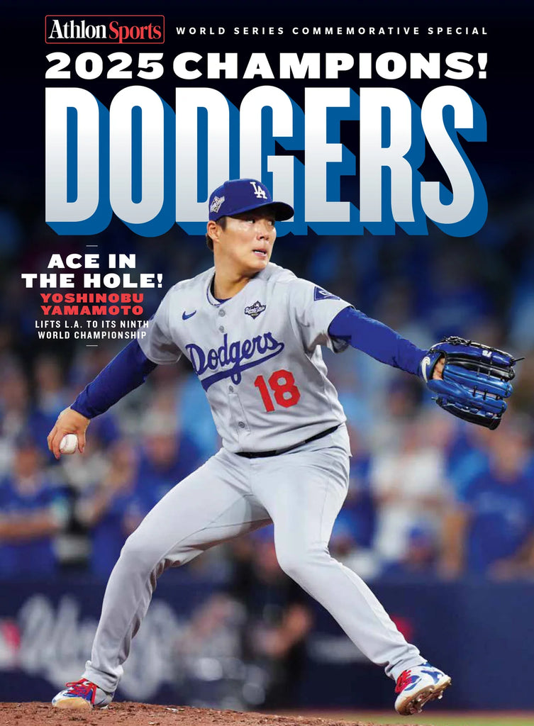 Preorder: Athlon Sports - LA Dodgers 2025 World Series Champions - Yoshinobu Yamamoto cover