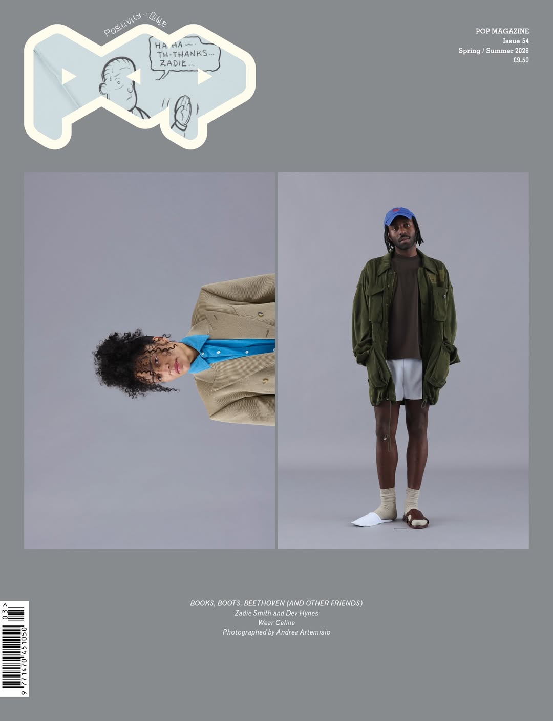 POP Magazine Issue 54 - Spring Summer 2026 - Zadie Smith Dev Hynes Cover