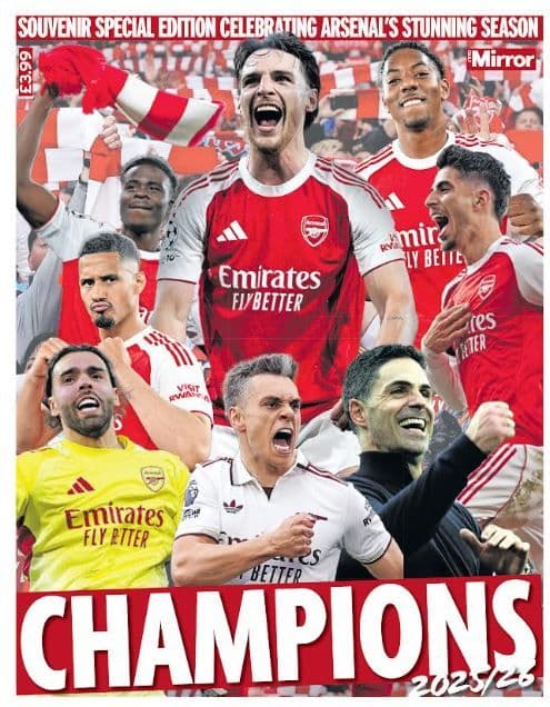 Arsenal FC Champions 2025/26 Souvenir Special Edition