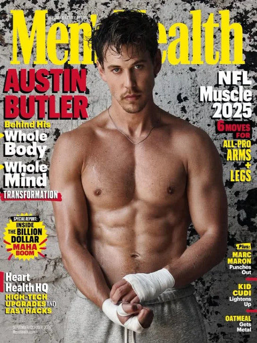 Men's Health magazine cover featuring Austin Butler