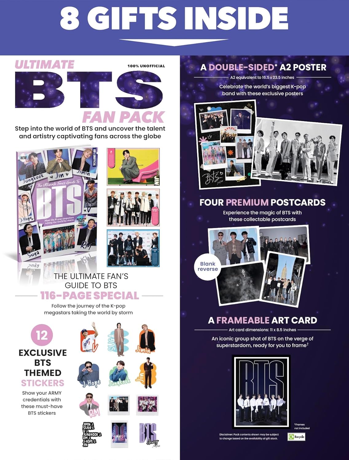 BTS Ultimate Fan Pack Magazine – 8 Gifts Inside Including Posters, Pos ...