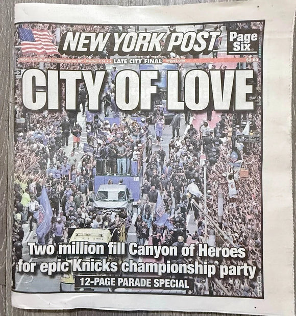 NEW YORK POST - KNICK PARADE SPECIAL - FRIDAY 19, 2026