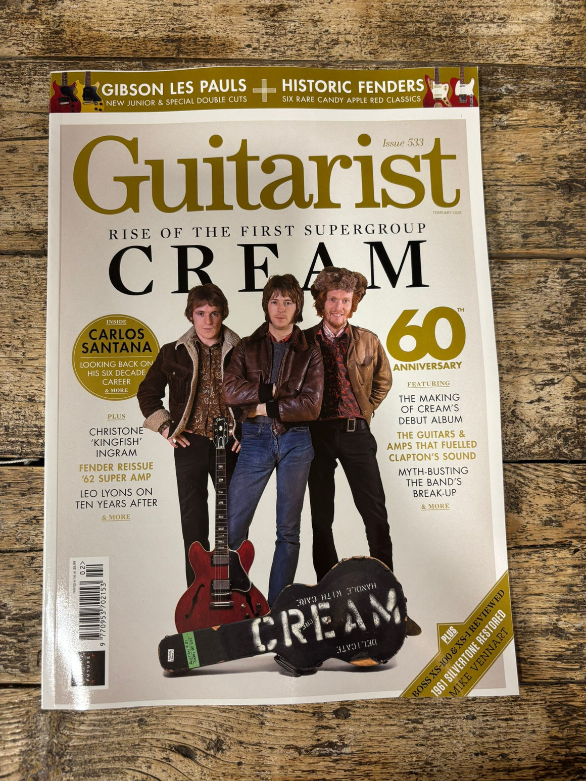 Guitarist Magazine February 2026: Issue 533 - Cream - Eric Clapton