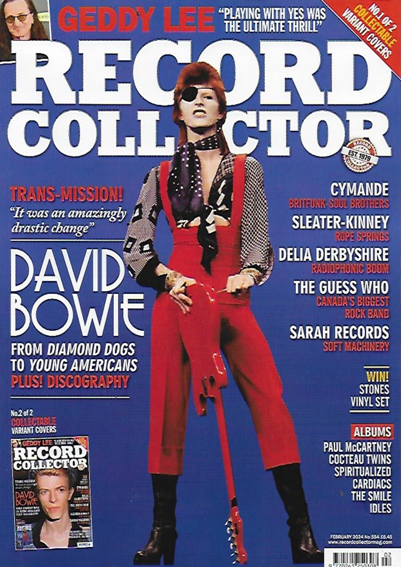RECORD COLLECTOR #554 February 2024 David Bowie Collectable Cover