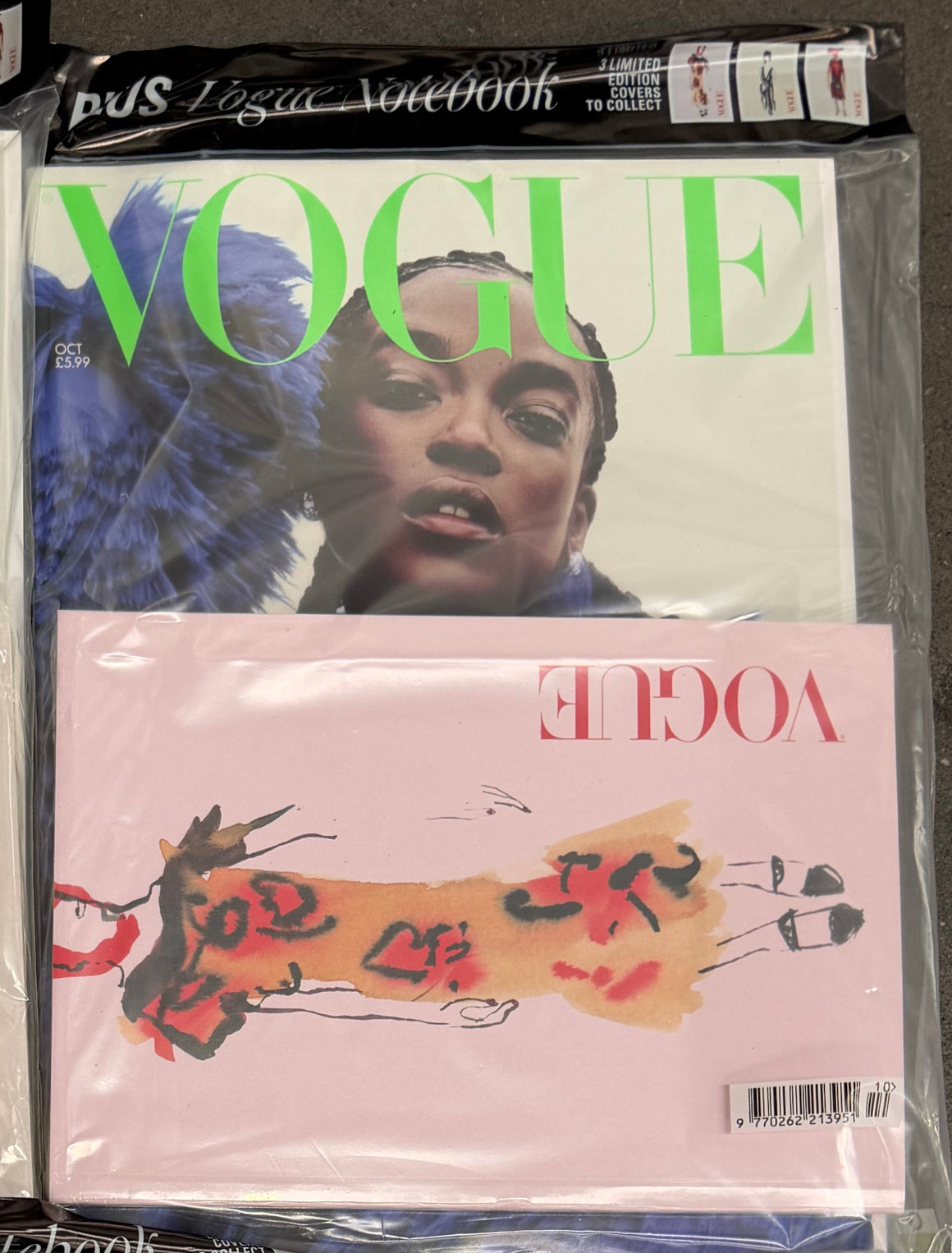 British Vogue Magazine October 2026 - Wunmi Mosaku + Pink Notebook (Pre-Order)