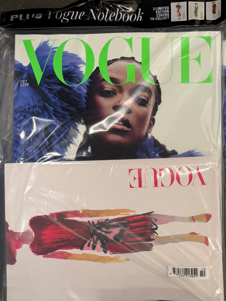 British Vogue Magazine October 2026 - Wunmi Mosaku + White Notebook (Pre-Order)