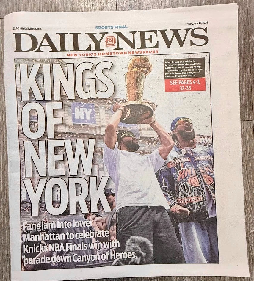 NEW YORK DAILY NEWS - KNICK PARADE SPECIAL - FRIDAY 19, 2026