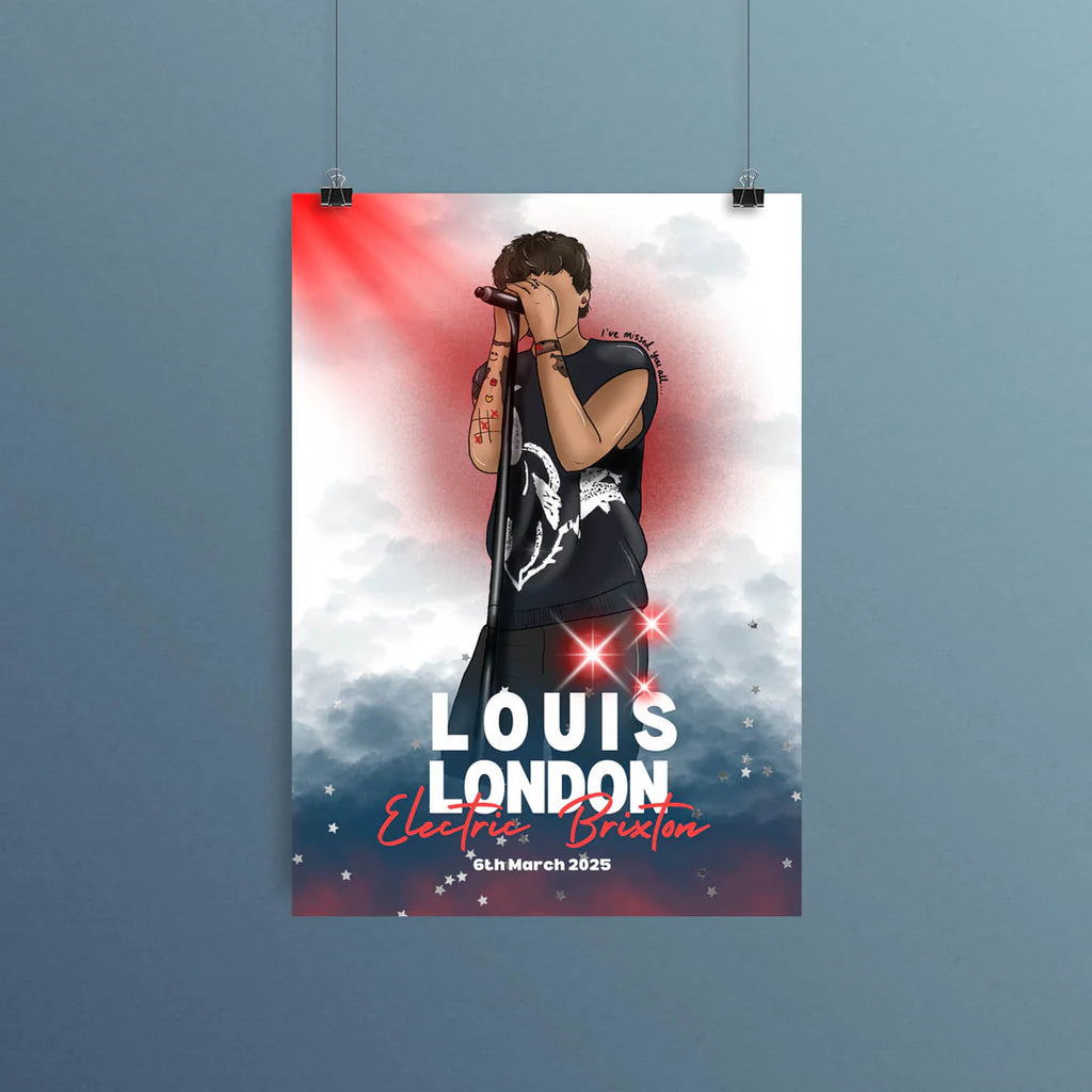 On Stage Louis London Brixton Print, Premium A5 Art Card