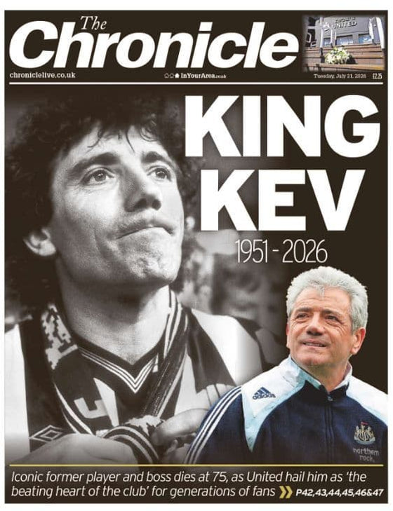 Newcastle Chronicle 2026: KEVIN KEEGAN 1951 - 2026