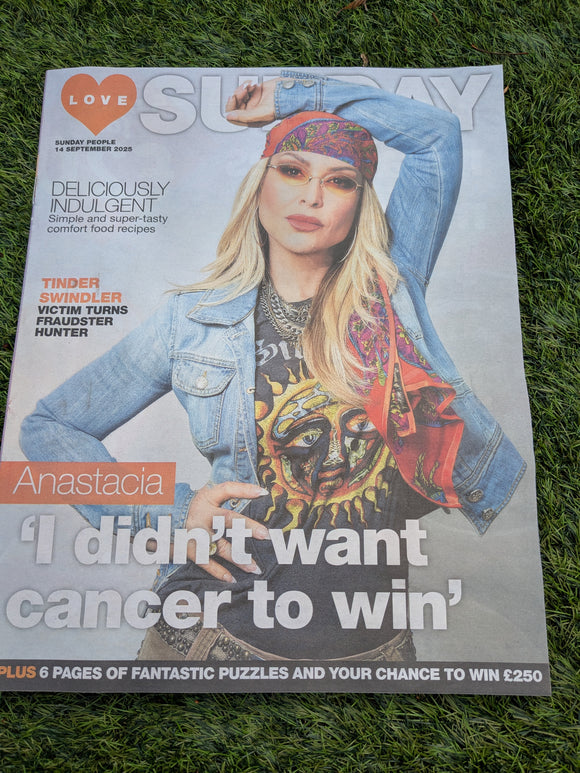 Love Sunday Magazine 14 Sept 2025 Anastacia