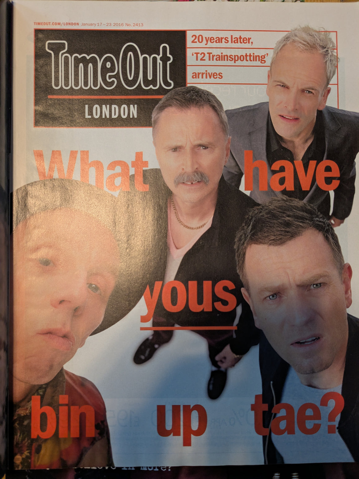 Time Out London Magazine 2016 TRAINSPOTTING 2 Ewan McGregor Robert Carlyle