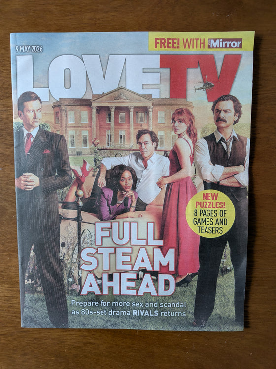 LOVE TV Magazine 9 May 2026 RIVALS Aidan Turner Alex Hassell David Tennant