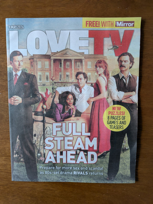 LOVE TV Magazine 9 May 2026 RIVALS Aidan Turner Alex Hassell David Tennant