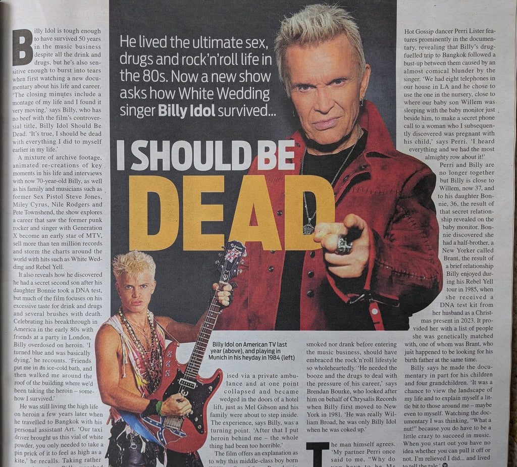 Daily Mail Weekend Magazine March 14 2026 - Billy Idol