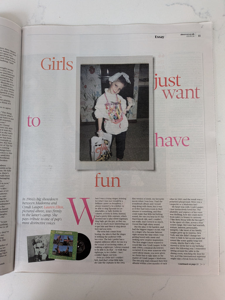 OBSERVER NEW REVIEW 3 May 2026 - Cyndi Lauper