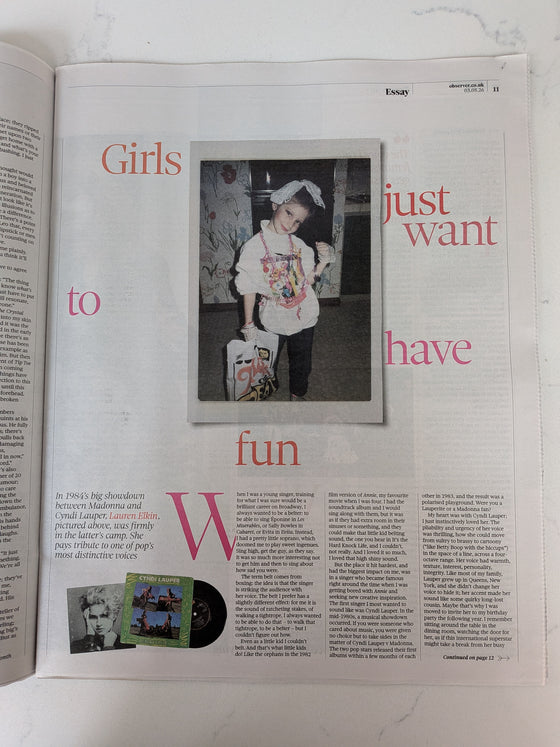 OBSERVER NEW REVIEW 3 May 2026 - Cyndi Lauper
