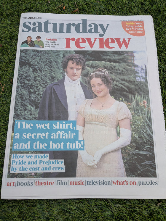 Times Saturday Review 13-September 2025 Colin Firth Jennifer Ehle Pride & Prejudice
